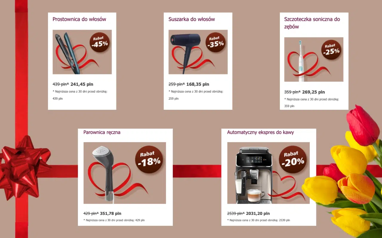 produkty Philips objęte ofertą specjalną na Dzień Kobiet