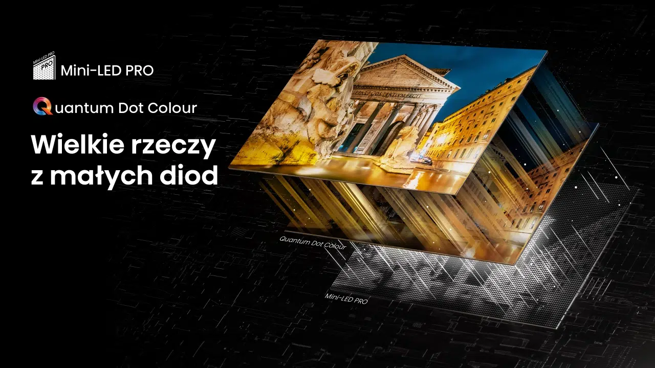 Połączenie Mini-LED i Quantum Dot Colour w telewizorze Hisense U8NQ