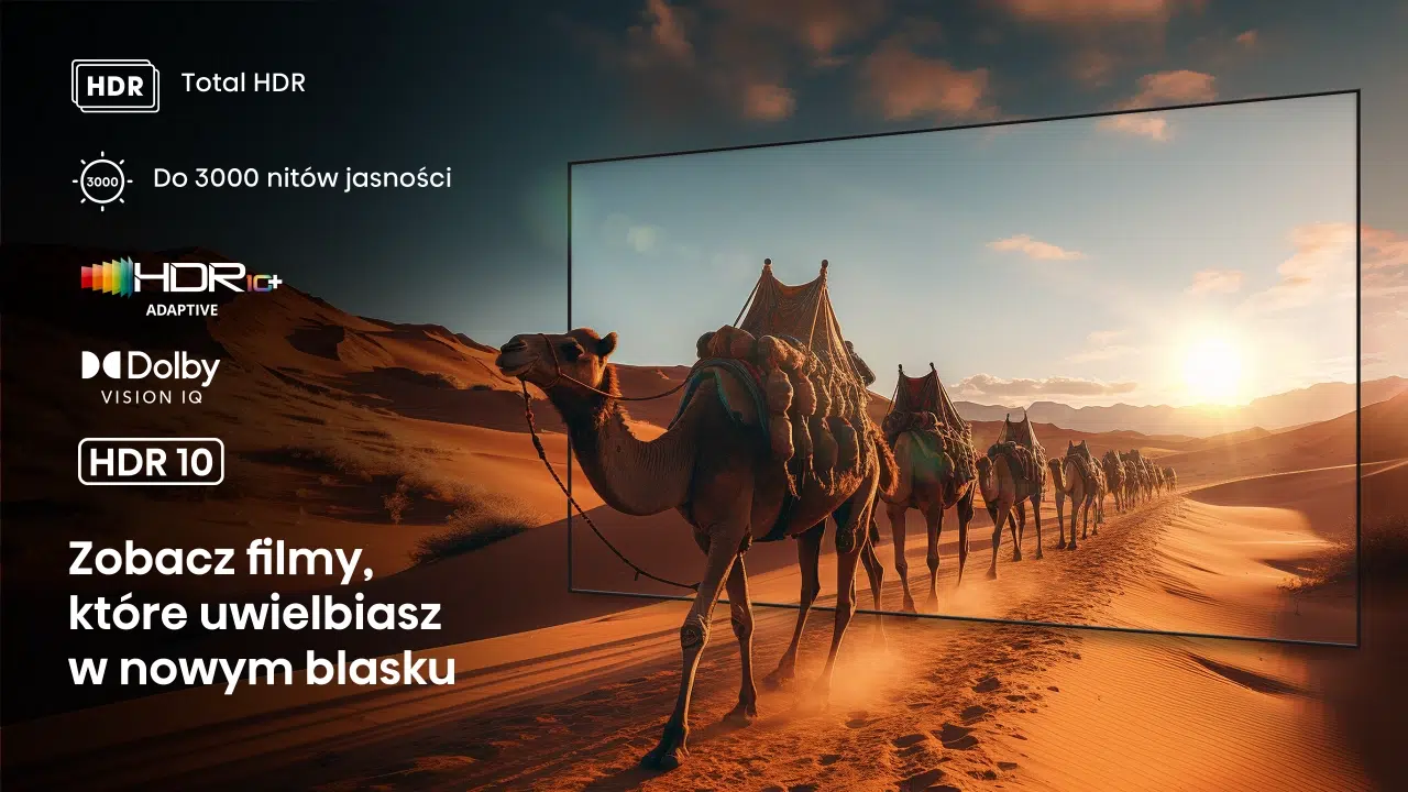 Technologia Total HDR I Dolby Vision IQ w telewizorze Hisense U8NQ