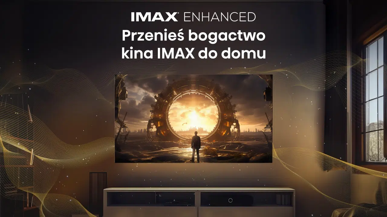 Domowe kino w salonie stworzone dzięki telewizorowi Hisense U8NQ z IMAX Enhanced
