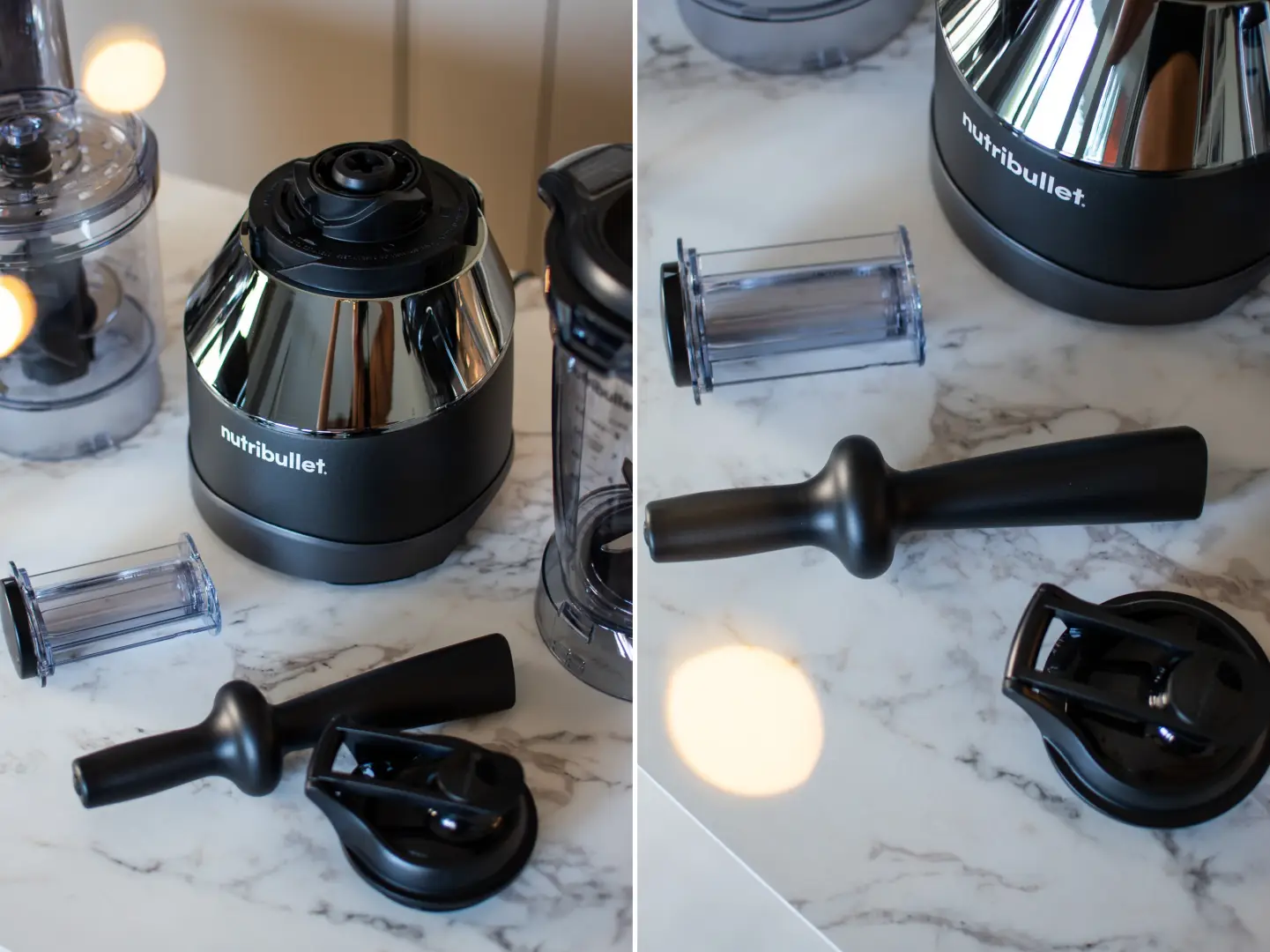 Elementy zestawu blendera kielichowego Nutribullet Triple Prep System