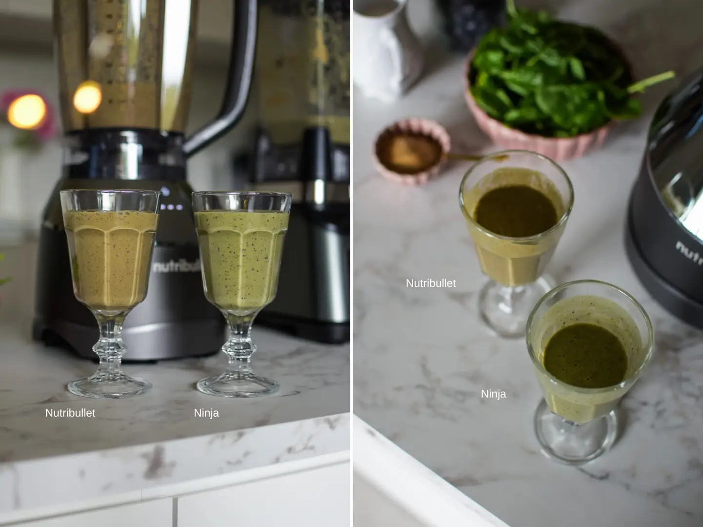Efekty blendowania Nutribullet i Ninja