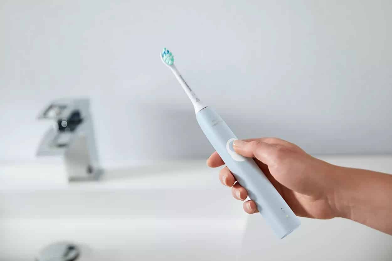 test szczoteczki z czujnikiem nacisku Philips Sonicare ProtectiveClean 4300 HX6803/04