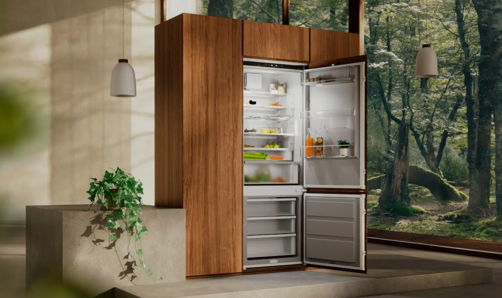 Otwarta lodówka Electrolux Genesi