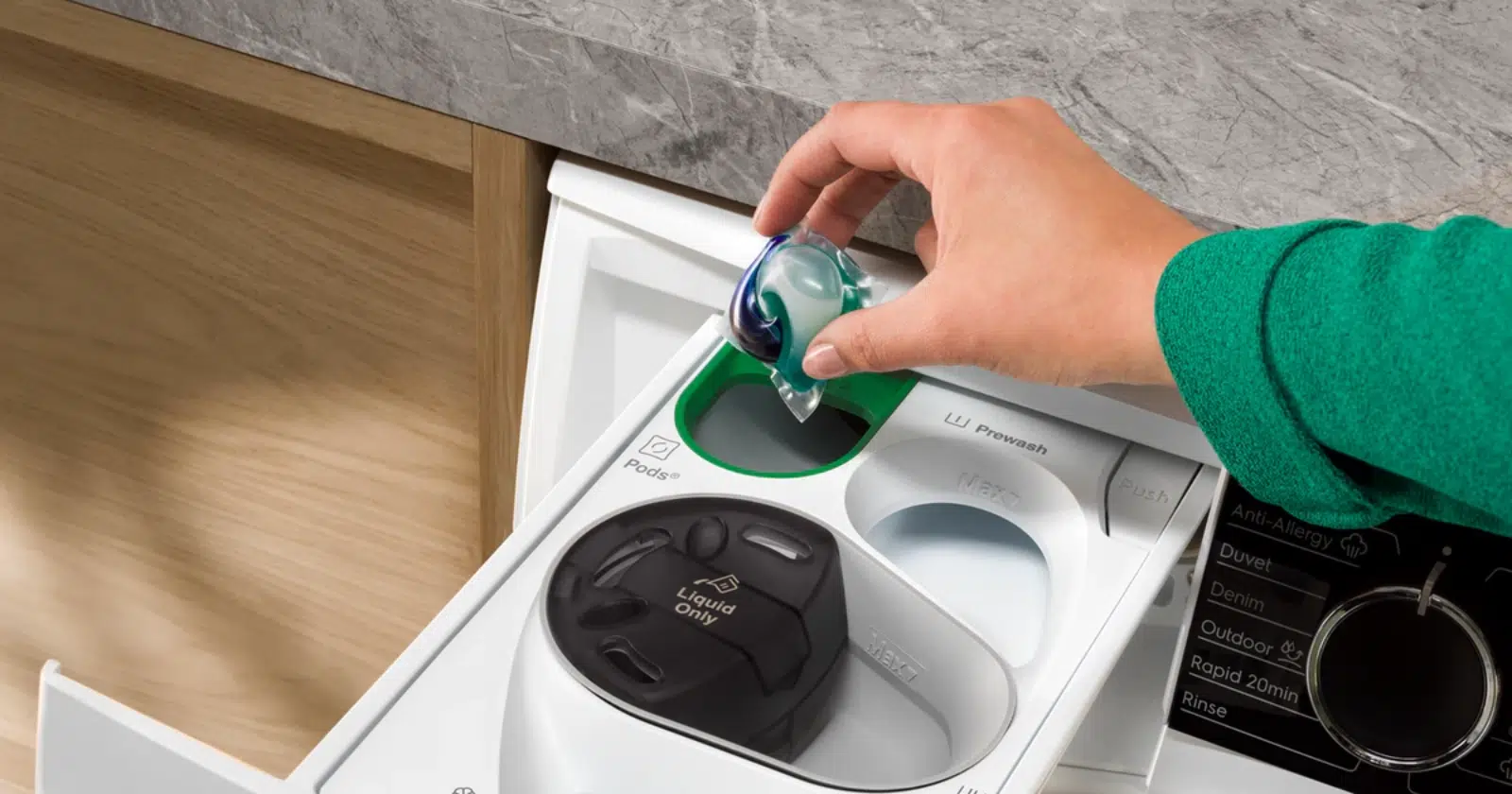 szuflada w pralce Electrolux UniversalDose
