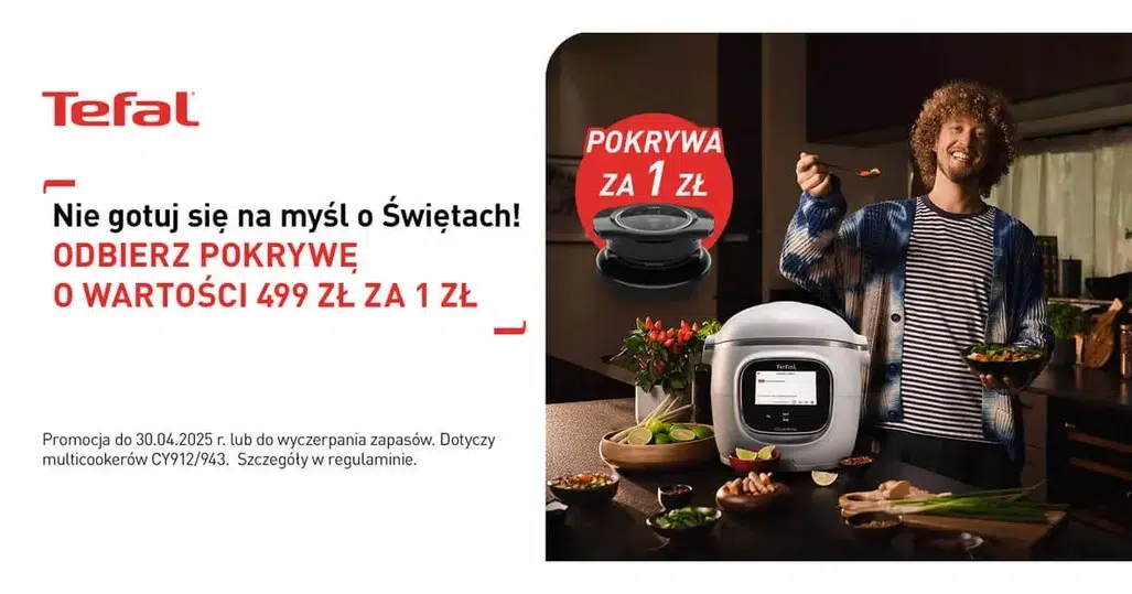 Promocja na pokrywę do multicookera Tefal Cook4Me za 1 zł